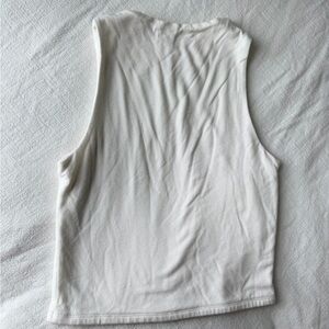 Women's White Sleeveless Top